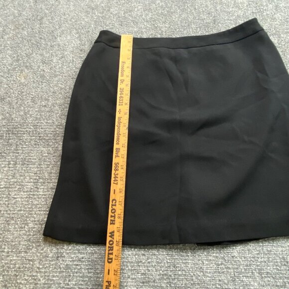 Apostrophe Essentials Skirt‎ Womens 16 Black Lined Slit Business Office Wear - Picture 2 of 10